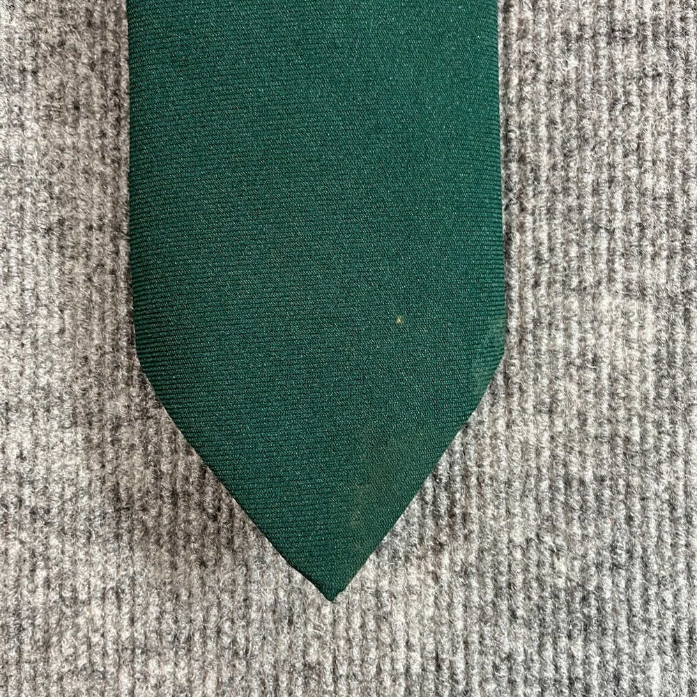 Cabrelli Collection Mens Forest Green Solid Polyester Necktie 54.5 Inch